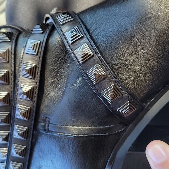 TORY BURCH Hastings Leather Ankle Black Boots SIZE 7 M - Picture 4 of 13